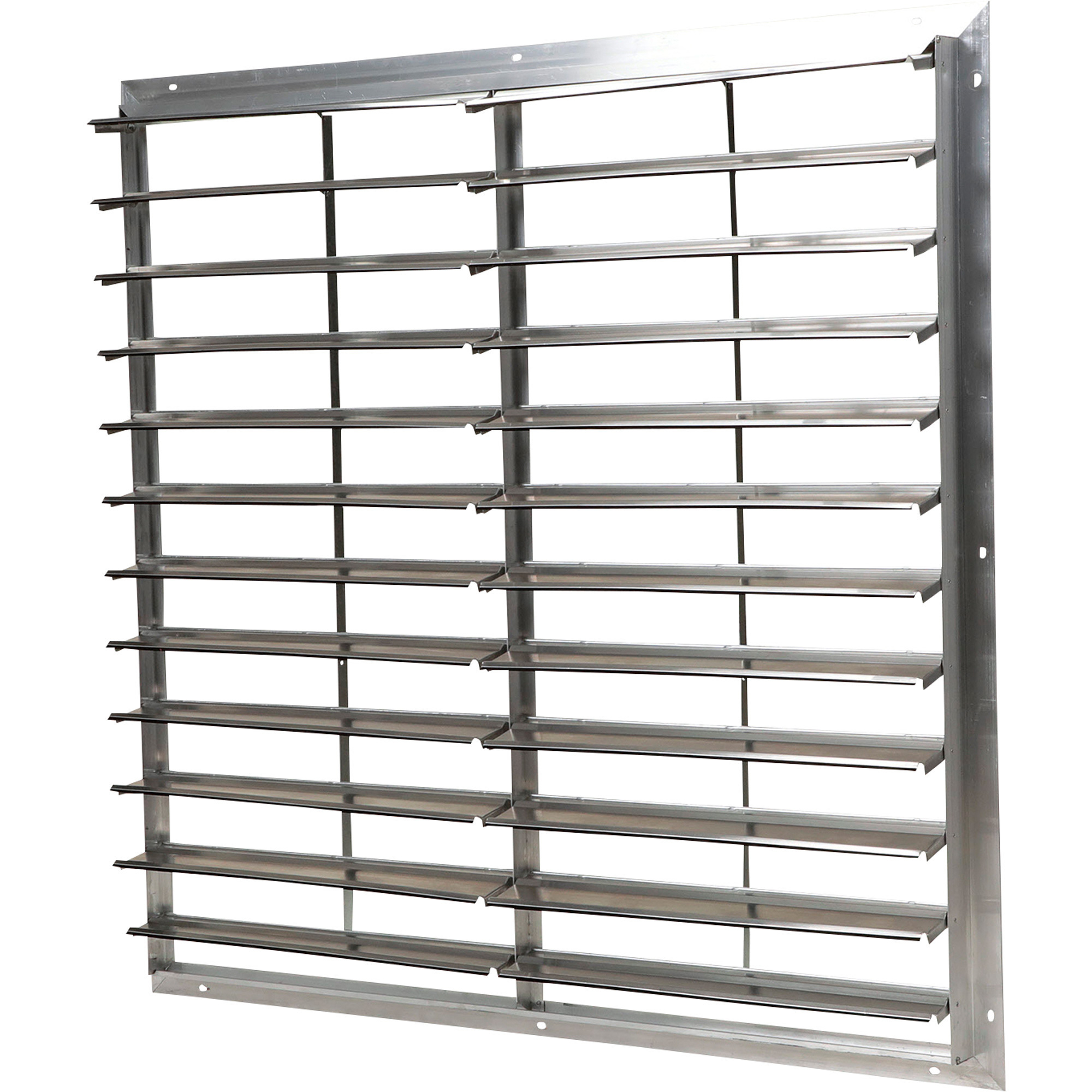 TPI Exhaust Shutters - 48in., Aluminum, Corrosion-Resistant, Compatible with Exhaust Fans, Model# CES-48